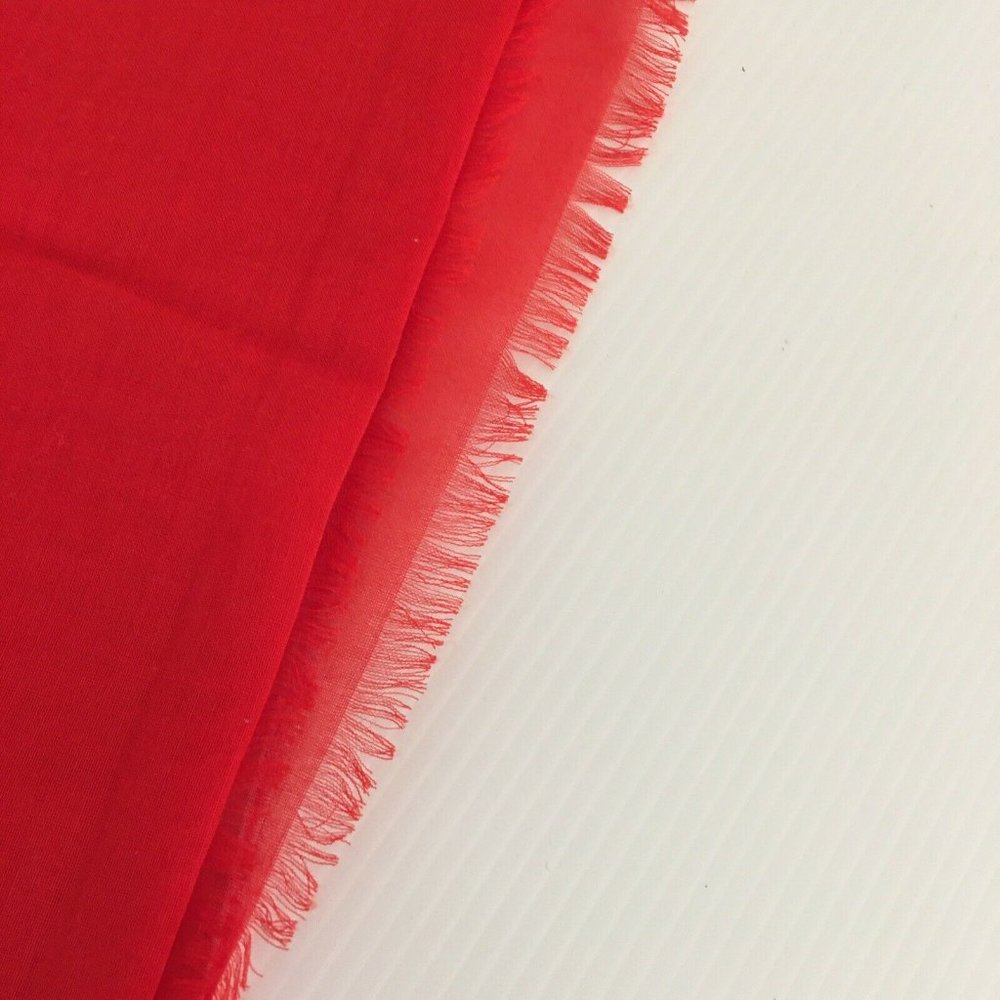Womens Vintage Scarf Japan Red 51" x 48" Lightweight Acrylic - Picture 8 of 11